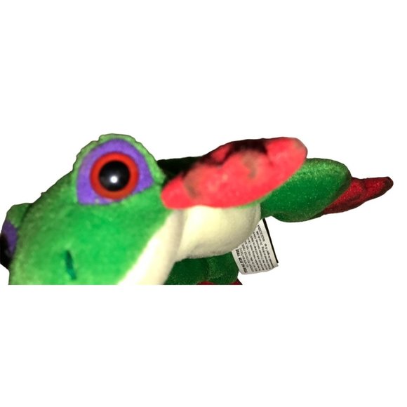 Special Effect 24K GreenTree Frog w Red Feet  Beanie Plush - Approx. 6" Long - P - Picture 5 of 9
